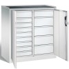 Tool cabinet with revolving doors - 14 drawers (Classic)